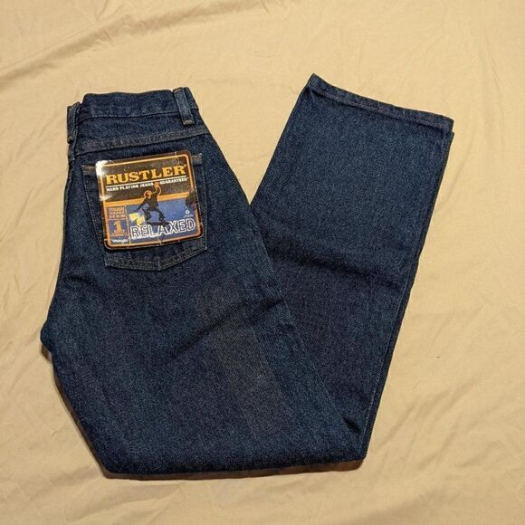 🆕NWT RUSTLER RELAXED FIT DENIM JEANS - 12 SLIM - Picture 1 of 3